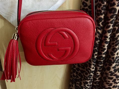 gucci red soho bag review|gucci disco bag red.